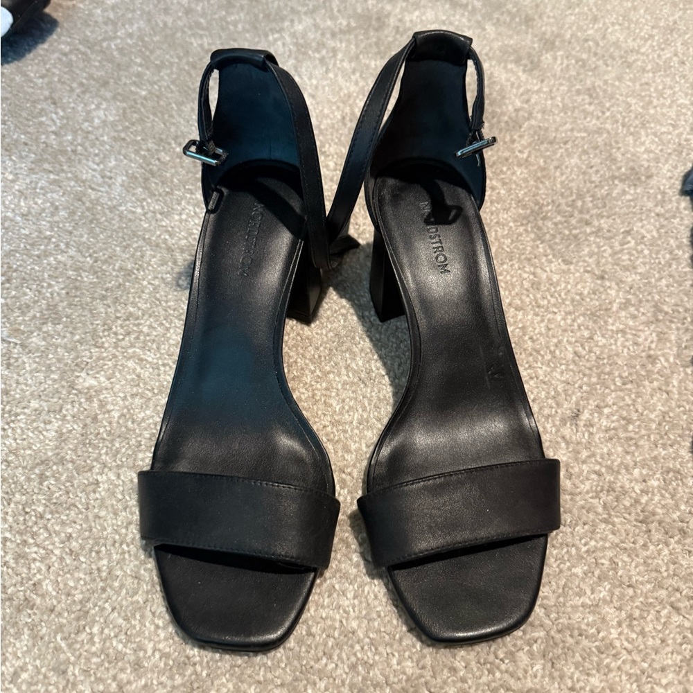 Nordstrom Black Open Toe Heels